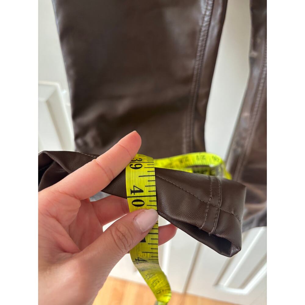 Abercrombie & Fitch Brown Faux Leather Pants 26 US - Picture 7 of 8